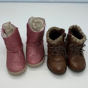 Set of two, Wonder nation boots, gently worn 6 babies